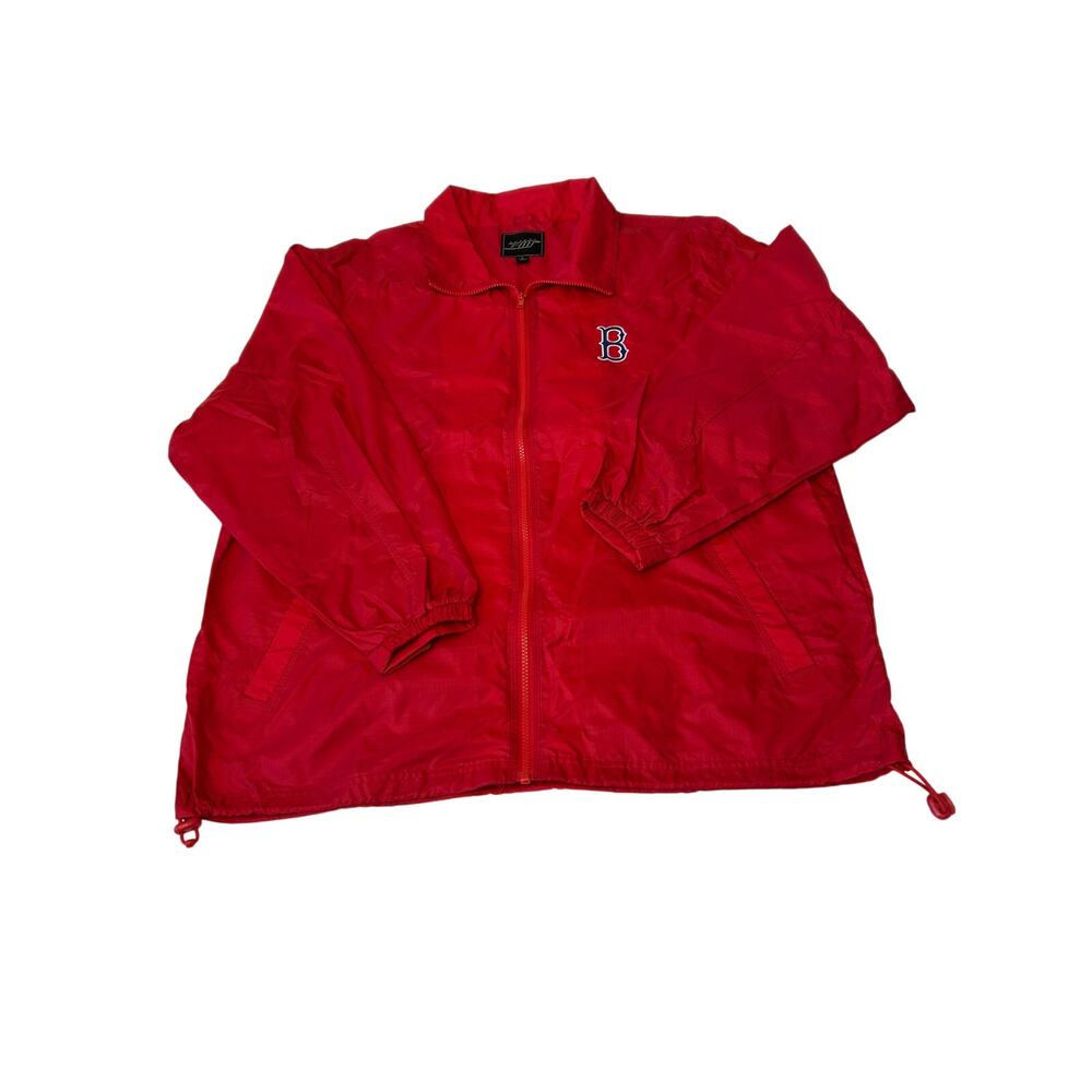 Sports GIII Boston Red Sox Windbreaker Men's Full Zip Sz L Red Lightweight Logo